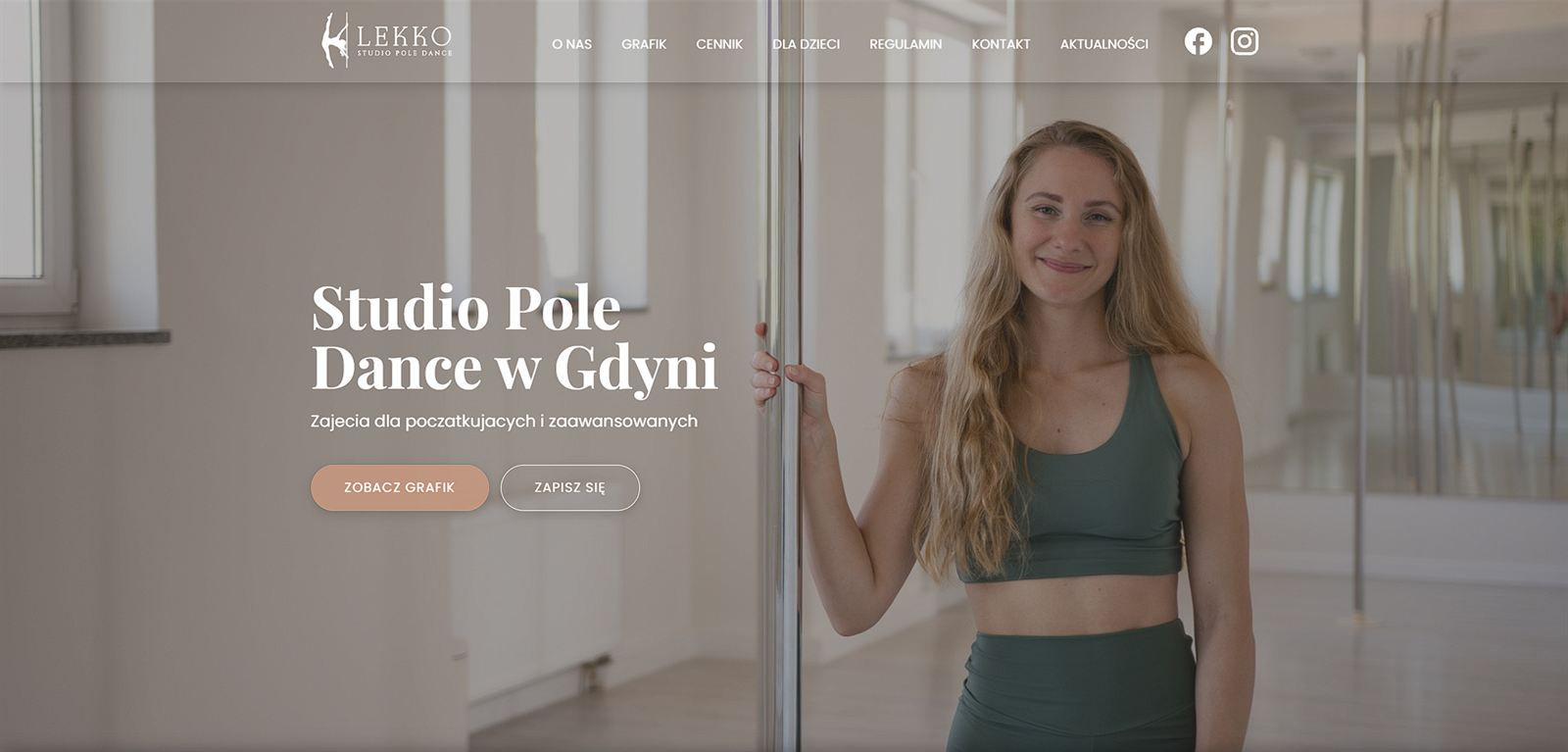 Strona lekkostudio.pl — widok strony głównej